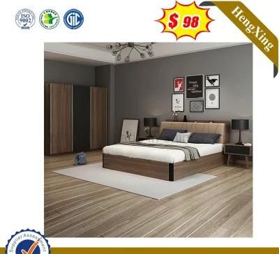 Modern Wooden Hotel Home Home Bedroom Furniture Set Sofa Mattress Wardrobe Double King Bed