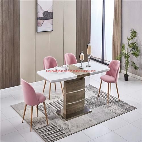 Modern Style of Dining Sets MDF Extenable Dining Table in Dining Room