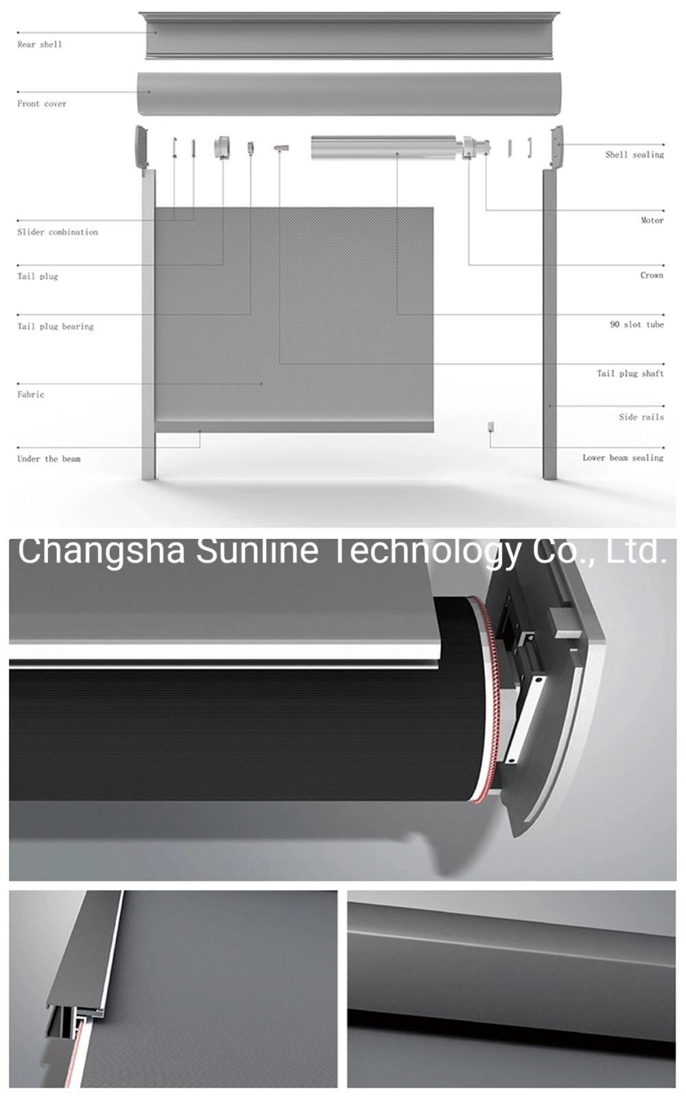 China Wholesale Outdoor Motorized Windproof Roller/Rolling Shade Ziptrack Blinds