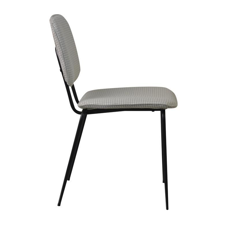 Simple Nordic Style Fabric Back Single Dining Chair for Restaurant Hotel Chair