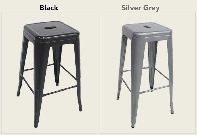 Nordic Design Vintage Industrial Color Painting Metal Dining High Stool Restaurant Bar Stool