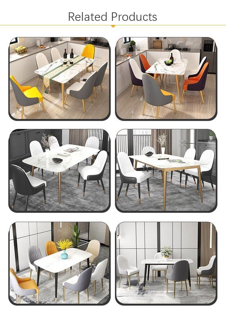 Light Luxury Simple PU Leather Hotel Asian Cafe Chairs