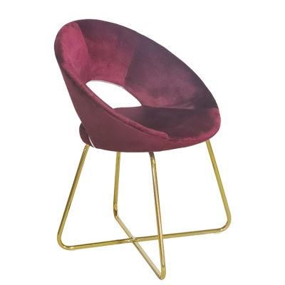 2021 New Design Hot Sale Popular Dining Room Home Furniture Good Quality Velvet Fabric Upholstered Dining Chair for Living Room