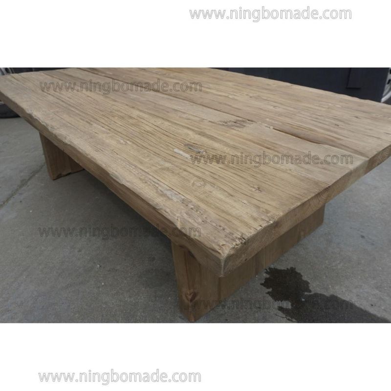 Nordic Retro Vintage Antique Furniture Aged Natural Reclaimed North Pine Chinese Coffee Table