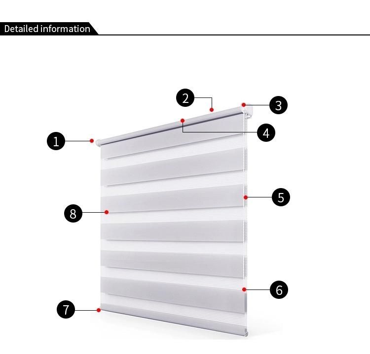 Window Shading Polyester Fabric Day and Night Zebra Blind