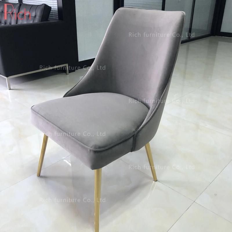 Quality Leisure Fabric Restaurant Dining Chair with Metal Leg We-09