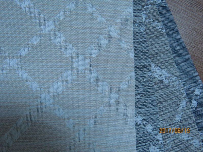 Jacquard Solar Shade Fabric, Jacquard Solar Shading Fabric, Solar 75% Blackout Blinds in Linen Curtain Fabric Jacquard, White Coating Blackout Sunscreen Roller