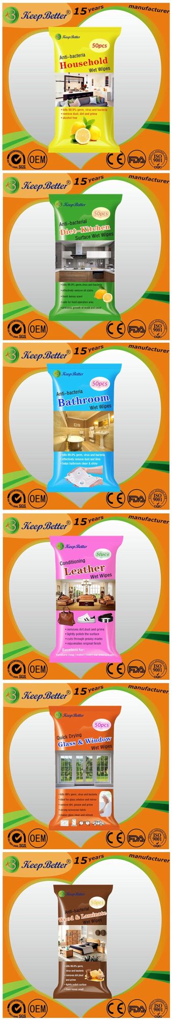 Hot Sale Good Quality Competitive Leather Wet Wipe Manufacturer From China