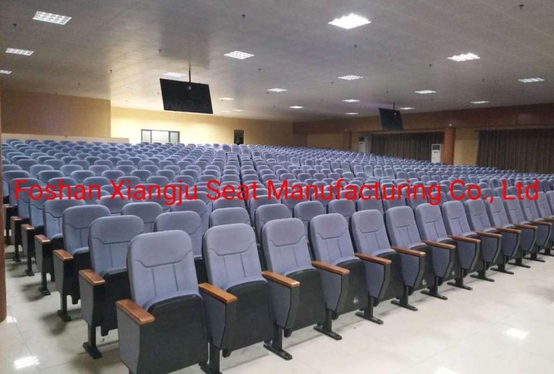 Cinema Seating Movie Theater Chair Chart Cup Holder Cheap Auditorium Chair with Sponge Cushion Plastic Back Shell Meeting Chair Mechanism