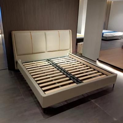 Wooden Bed Factory Price Bed High Quality Leather Bed Latest Design Bed