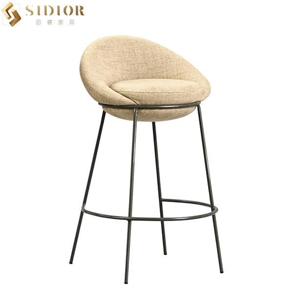 American Style Counter Height Backless Stools Fabric 93cm Height