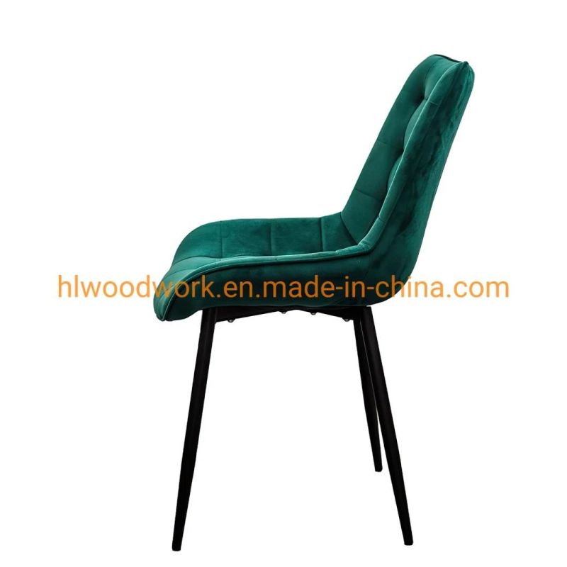 Multiple Color Furniture Living Room Sets Metal Legs Design Modern Fabric Restaurant Dining Chairs