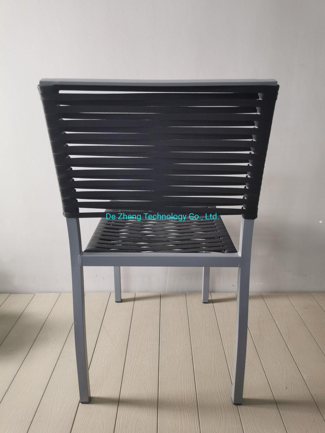 Restaurant Aluminium Outdoor Rope Dining Chair