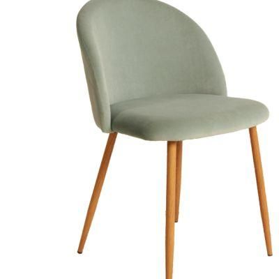 Professional Manufacturer Design a Turquoise Velvet Dining Chair with Handles