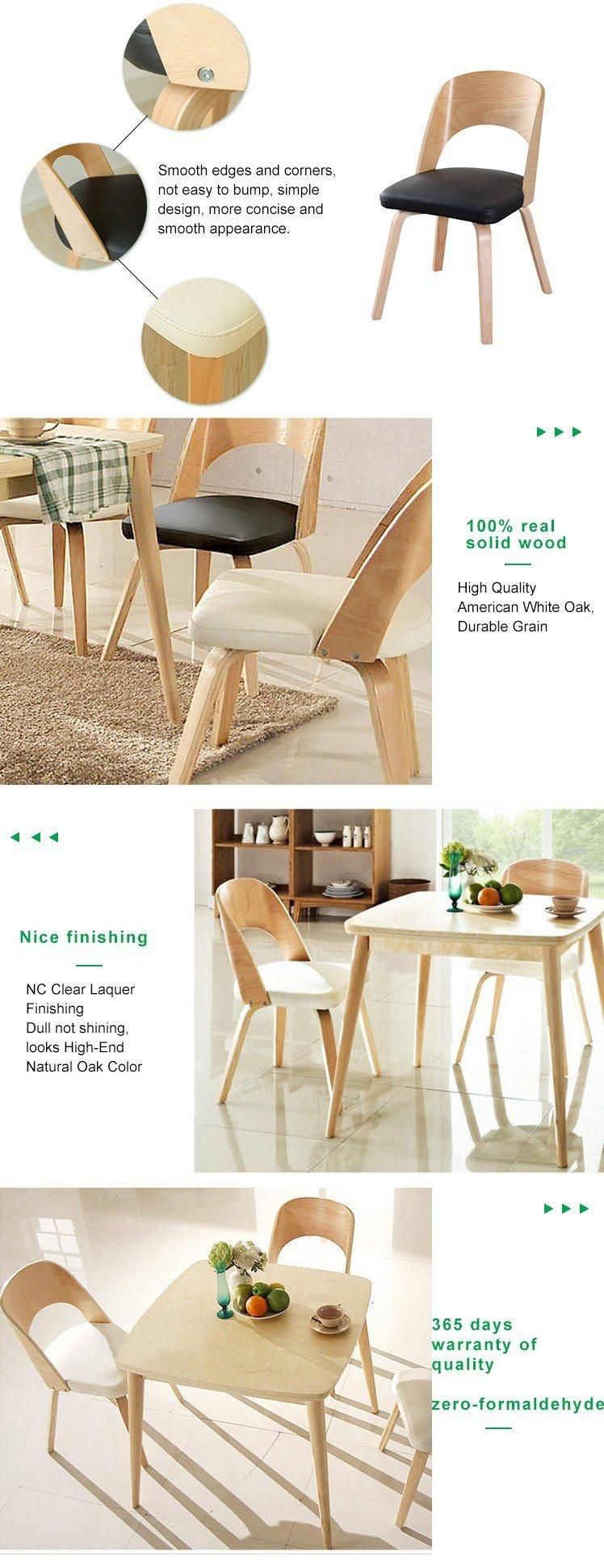 Furniture Modern Furniture Chair Home Furniture Wooden Furniture Comfy Classic Design Modern Restaurant PU Leather Curved Backrest Plywood Dining Room Chair