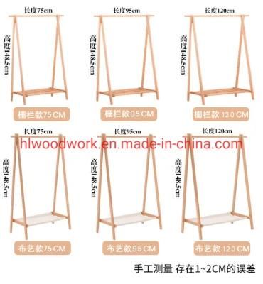 Beech Wood Stand Coat Rack Stand Hanger Foyer Furniture Natural Color Fabric Style Living Room Coat Rack Bedroom Coat Rack