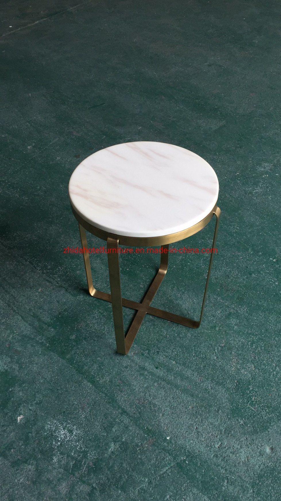 Living Room Modern French Vintage Glass or Marble Top Side Table