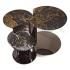 Modern Special Unique Design Living Room Center Table Set Luxury Round Marble Top Gold Stainless Steel Base Sectional Coffee Table