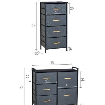 Four-Story Drawer Locker with Non-Woven Drawers and Steel Frame.