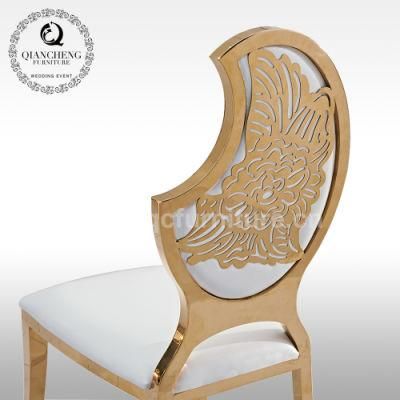 Wedding Event Furniture Gold Metal Banquet Dining Chair