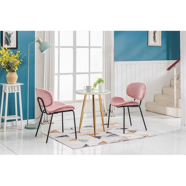 Fabric Restaurant Metal Leg Simple Wholesale Modern Design Black Metal Chair Plastic Plastic Chair Wood Leg Dining Chair