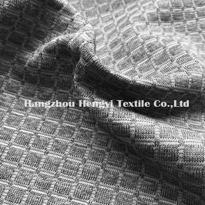 Small Square Design Two Mixed Yarn Mattress Fabrics