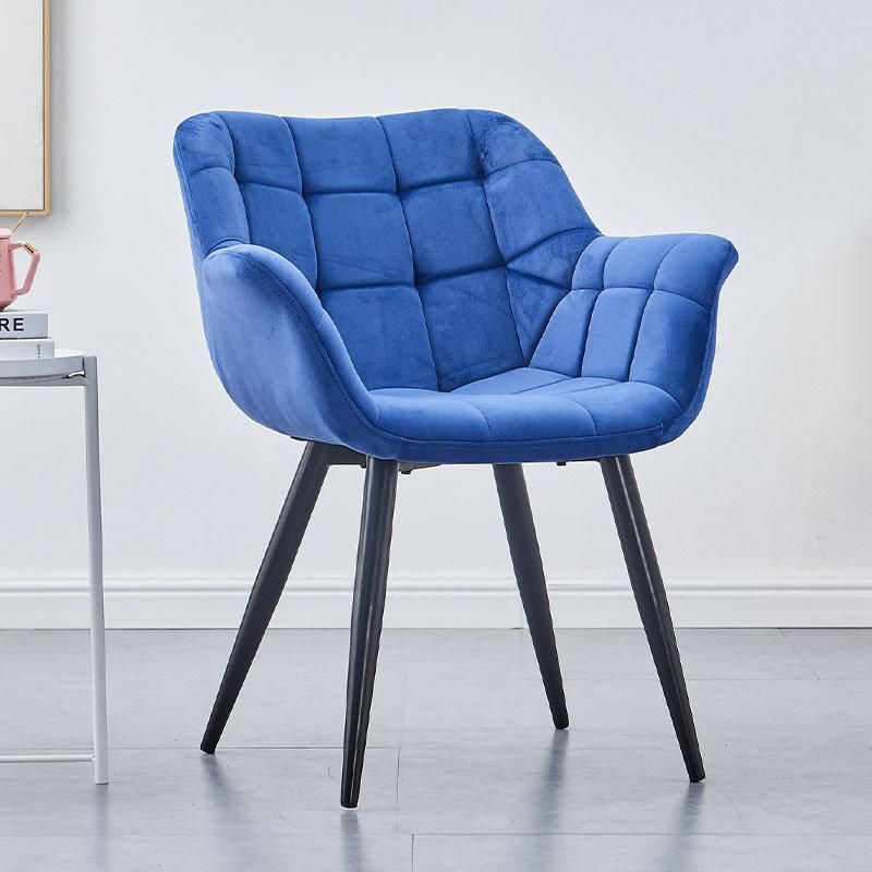 Furniture Design Fabric Velvet Metal Tube Dining Chair for Dining Room