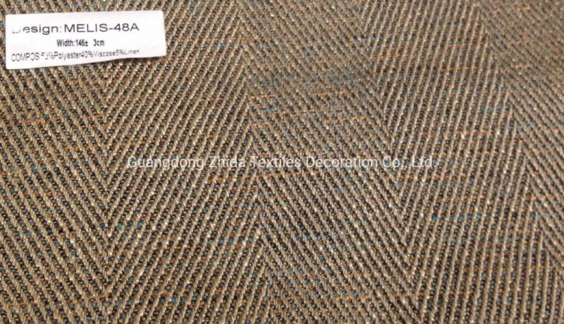 Herring Bone Jacquard Upholstery Covering Sofa Furniture Fabric