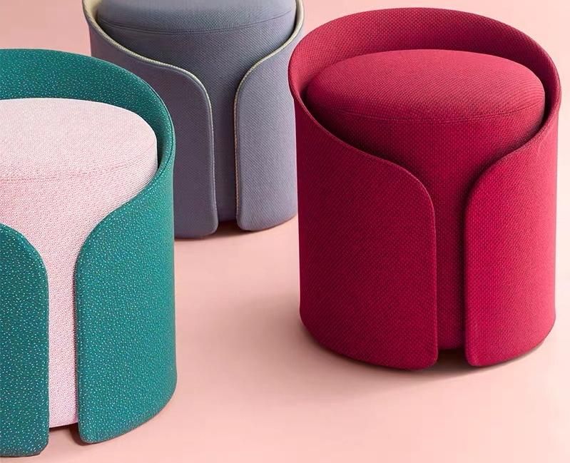 Injeciton Foam Round Column Living Room Stool