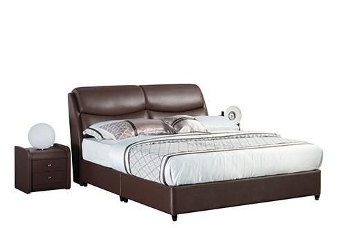 Home Furniture Set Wooden Bedroom Leather Fabric Upholstery Double Bed