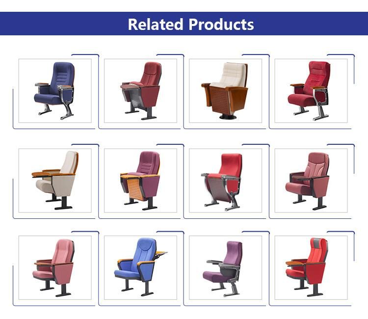 Cheap Theater Lecture Hall Conference Plastic Fabric Folding Seat Chair