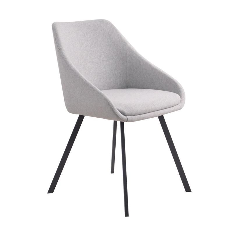 Nordic Style Modern Comfortable Padded Seat Velvet Armchair Fabric Dining Chair