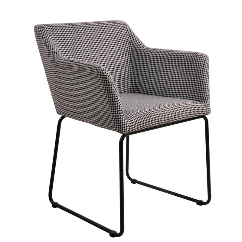 Customization Upholstery Fabric Armchair Nordic Style Comfortable Dining Chair