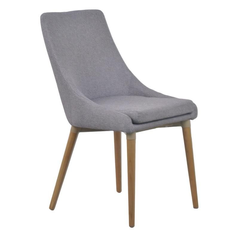 Home Furniture Fabric Ash Solid Wood Upholstered Dining Room Chair