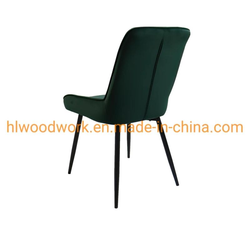 Hot Sale Modern Design Arm Metal Dinner Velvet Leisure Fabric Dining Room Sillas Upholstered Dining Chair Hotel Metal Restaurant Dining Banquet Event Chair