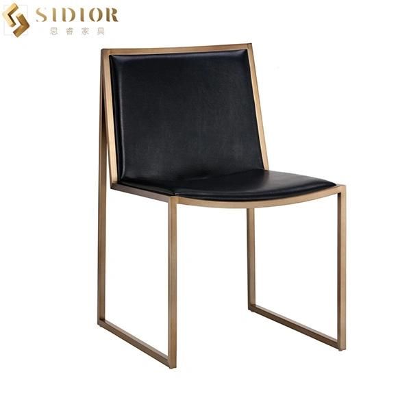 Cafe Bar Pub Restaurant Modern Faux Leather Upholstered Dining Chairs