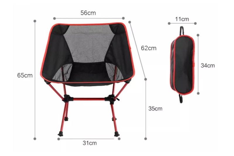 Custom Logo Aluminum Folding Beach Foldable Camping Chair