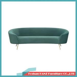 Nordic Dark Green Velvet Light Luxury Metal Foot Sofa