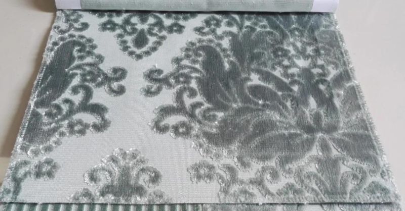 Hotel Textiles Cut Velvet Flower Glue Embossed Upholstery Cushion Almohada Fabric