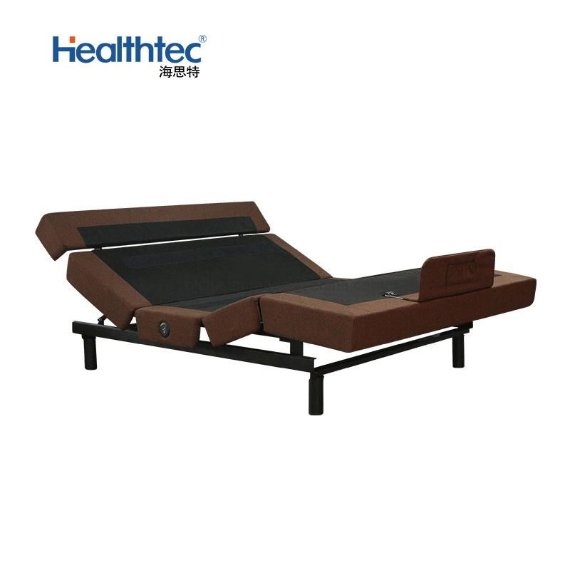 Brown Color Fabric Modern Adjustable Bed Base