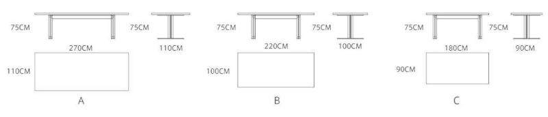 Modern Hotel Apartment Restaurant Villa Home Dining Room Furniture Durable Wooden Dining Table