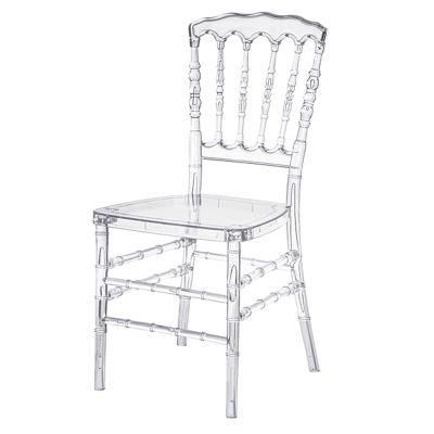 Transparent Resin Hotel Indoor and Outdoor Wedding Banquet Napoleon Chair