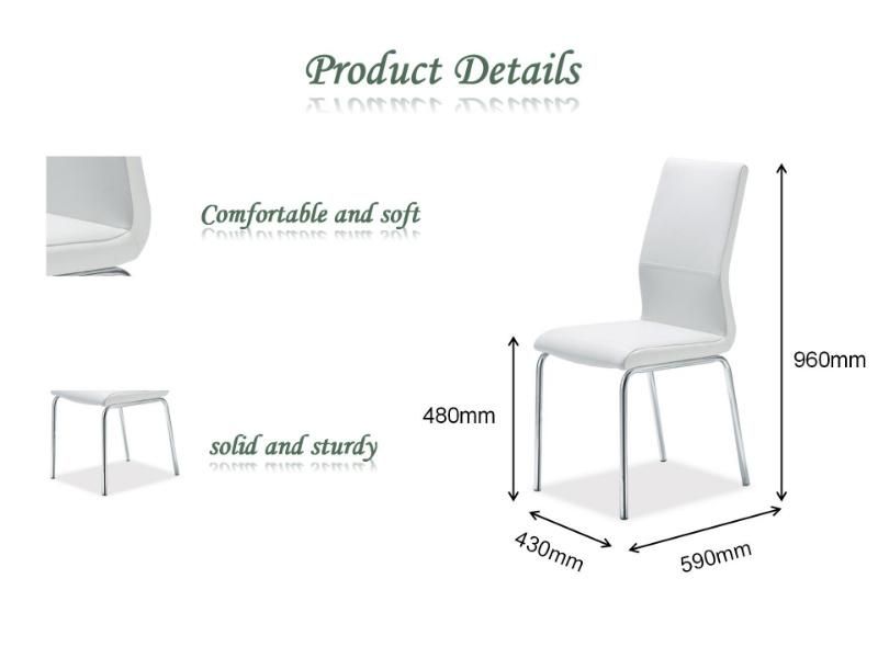 Wholesale Modern Design Factory Manufacturer Furniture PU Leather Metal Legs Dining Chair