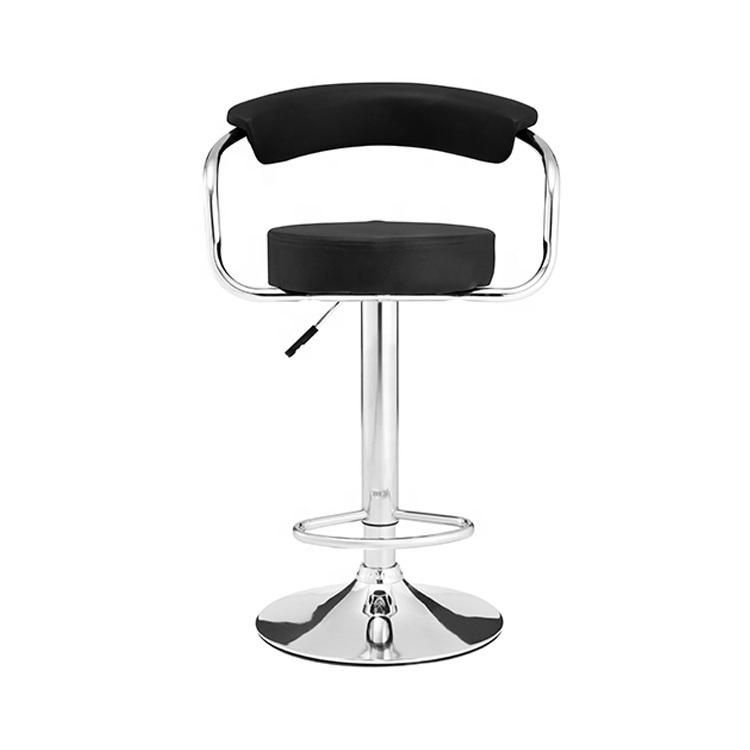 Optional Colors Swivel Straps Leather Stainless Steel Modern Bar Stools Removable Bar Chairs