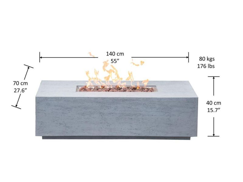 Propane Cast Concrete16 Inch Height Fire Pits Fire Table /Coffee Table