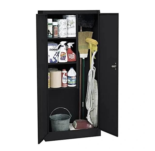 Durable Door 3 Shelves Cam Locking Steel Tools Storage Cabinets for Cleaning Tools