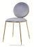 Stainless Steel Dining Chair with Gold Metal Legs Special Design