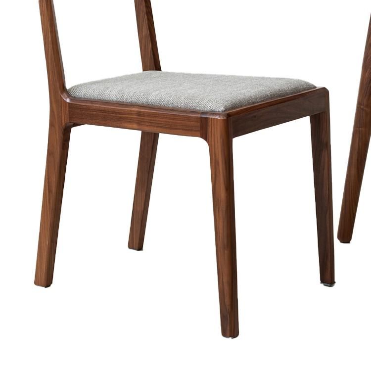 Furniture Modern Furniture Chair Home Furniture Wood Furniture New Design Modern Nordic Home Upholstered Cafe Low Back Dining Chair with Brown Wooden Leg