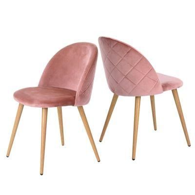 Wholesale Nordic Upholstered Dining Room Chair Modern Luxury Furniture Button Tufted Fabric Velvet Dining Chair