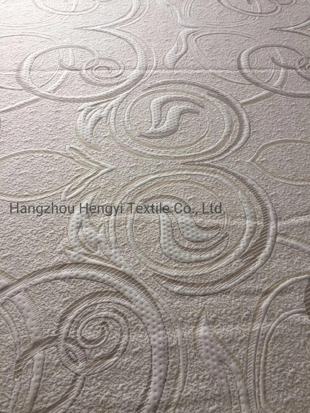 Brown and White Circular Line Irregular Pattern Mattress fabric for Furniture